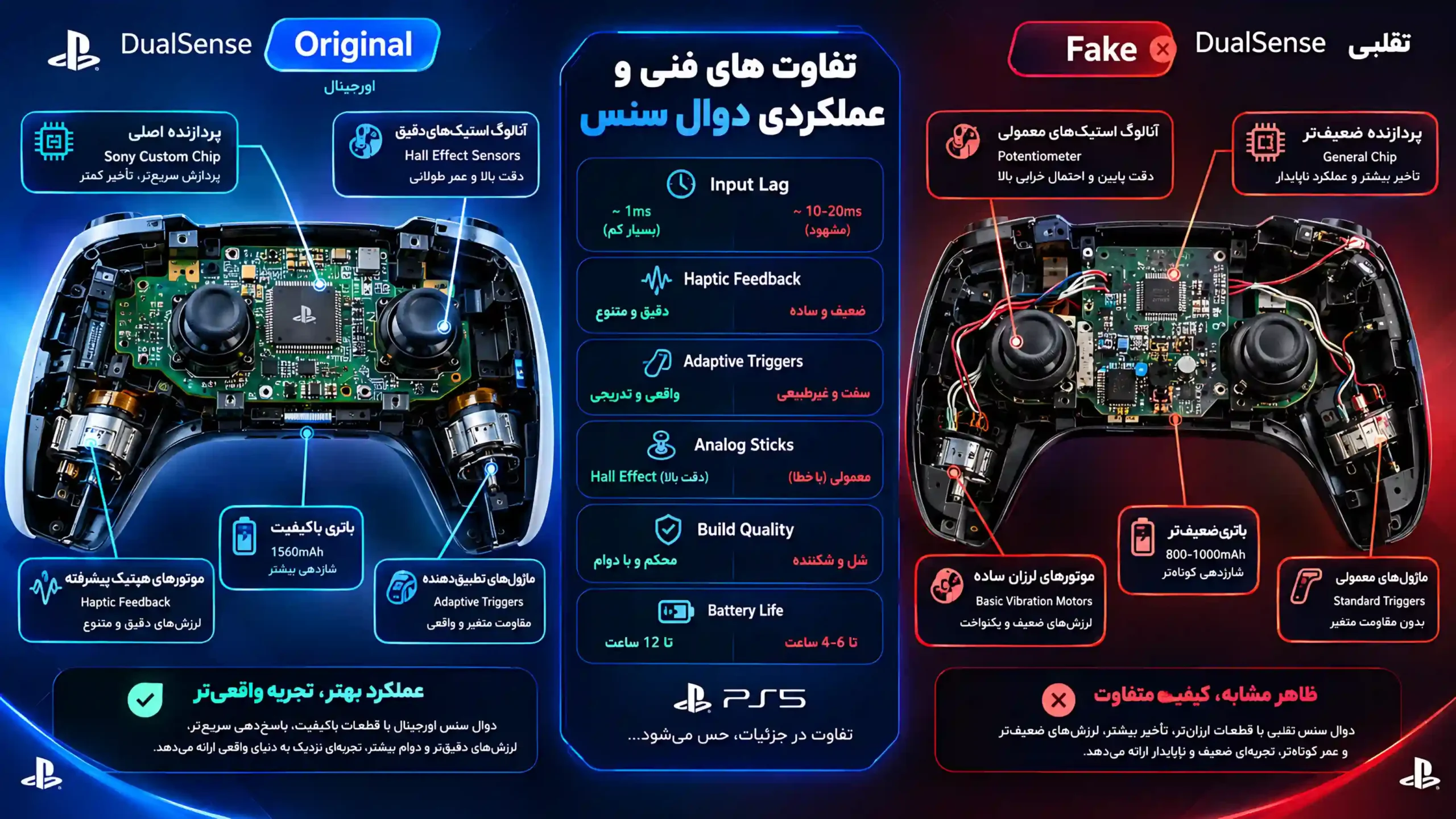 تفاوت های فنی و عملکردی دوال سنس