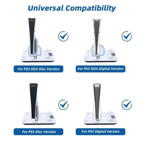 خرید پایه خنک کننده و شارژر دسته PS5 FAT - PS5 SLIM - PS5 PRO دابی مدل TP5-3550 - تصویر 4