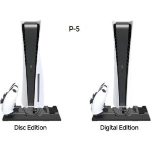 خرید پایه خنک کننده و شارژر دسته PS5 دابی مدل TP5-0593S - مشکی - تصویر 2