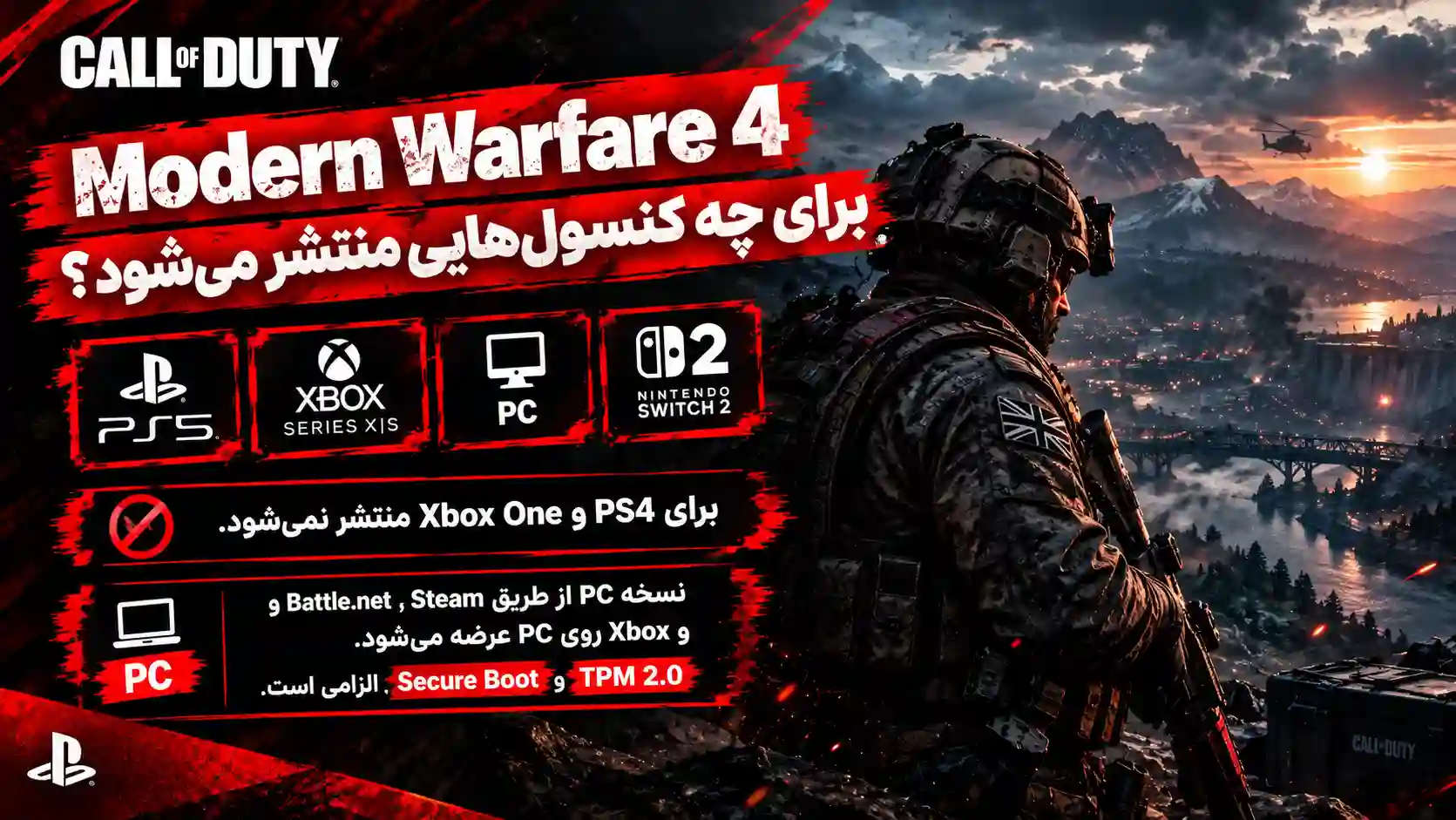 Modern Warfare 4 برای چه کنسول‌هایی منتشر می‌شود؟