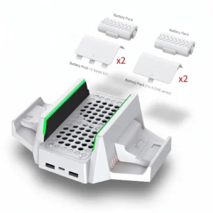 خرید پایه خنک کننده و شارژر دسته ایکس باکس سری اس دابی TYX 0663 سفید - تصویر 6